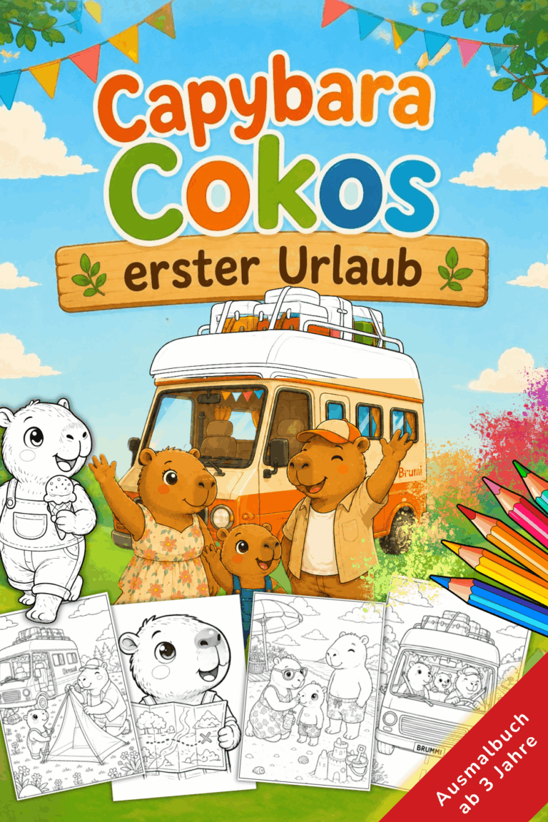 Ausmalbuch Capybara Coco