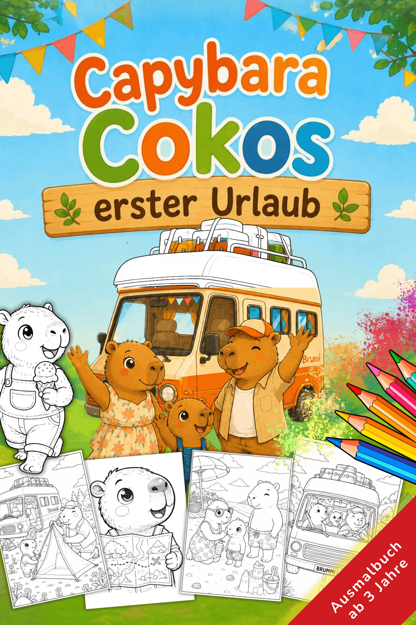 Ausmalbuch Capybara Coco