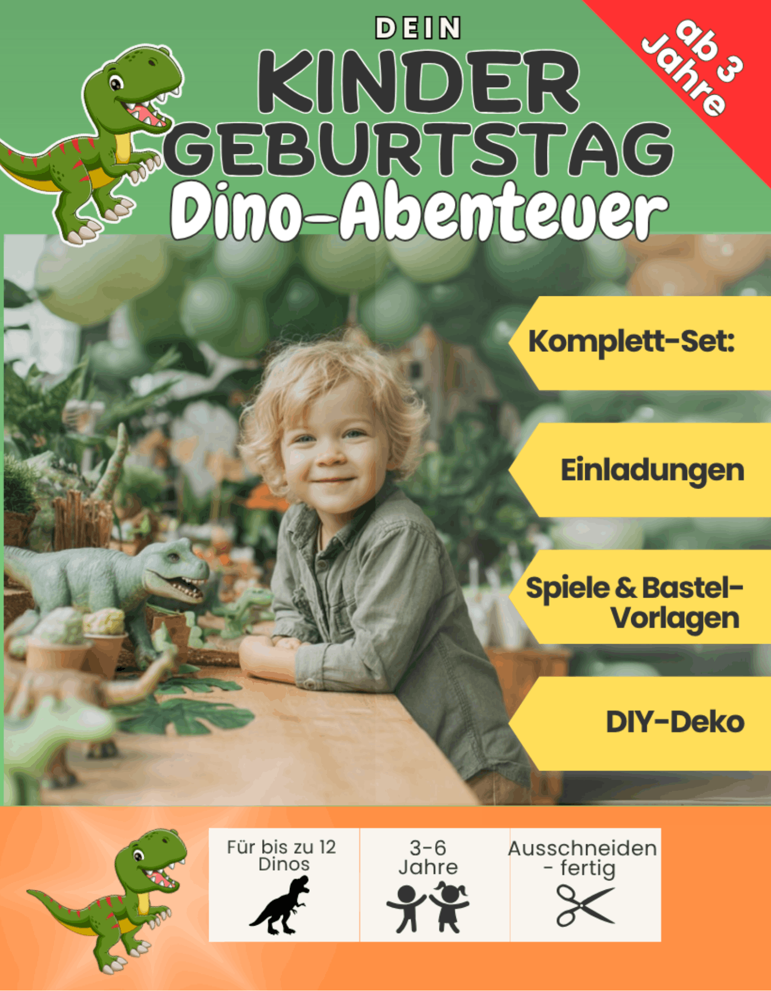 Dein Dino-Abenteuer Kindergeburtstag – Das komplette Set für den Dino-Geburtstag